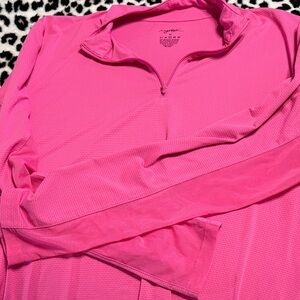 Pink Quarter-Zip Pullover